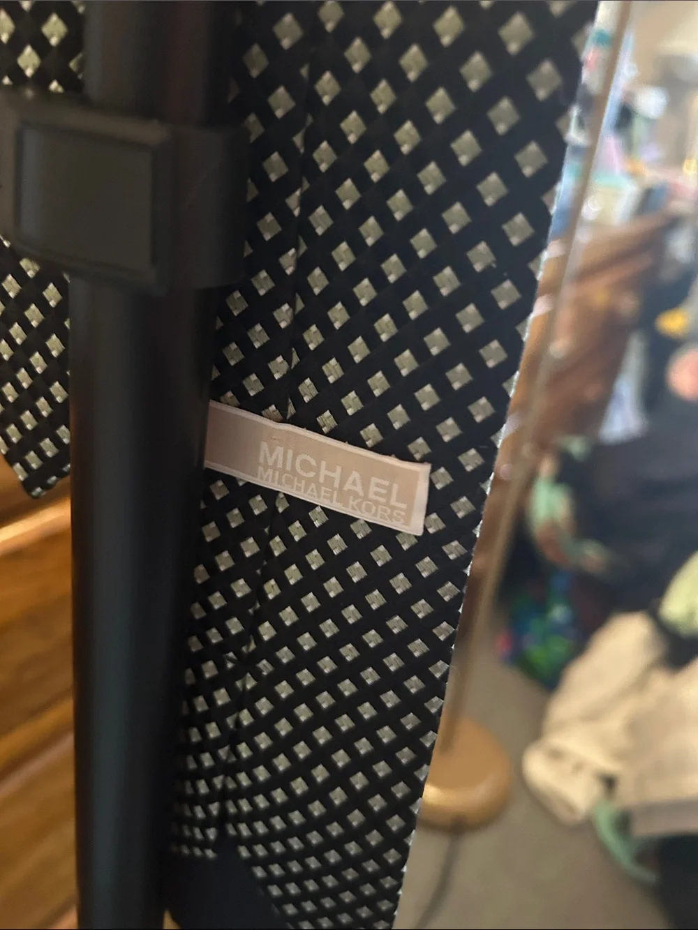 Michael Kors Black Textured Men's Tie